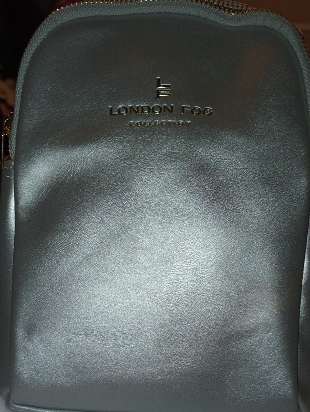 London Fog Men’s Metallic Gray Sling Bag
